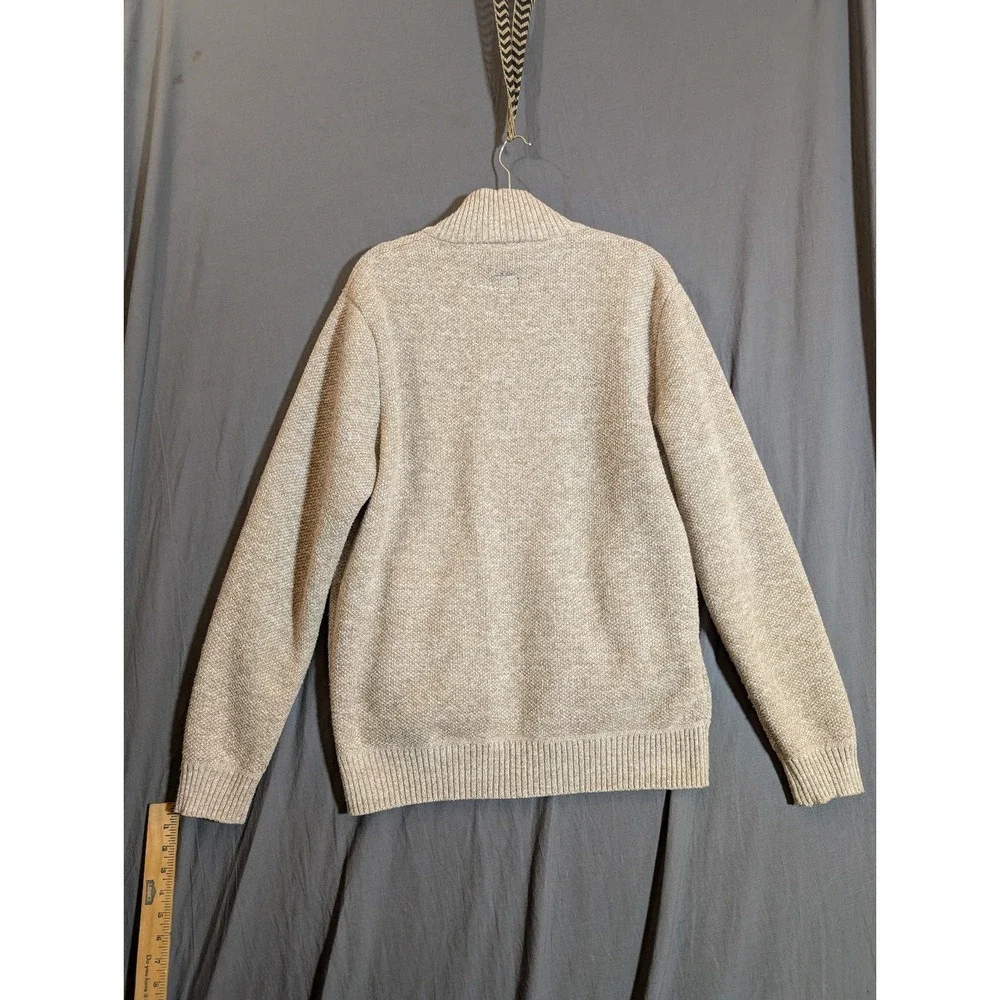 Buffalo David Bitton Cable Knit‎ Sweater Zip Up Men XL Tan
